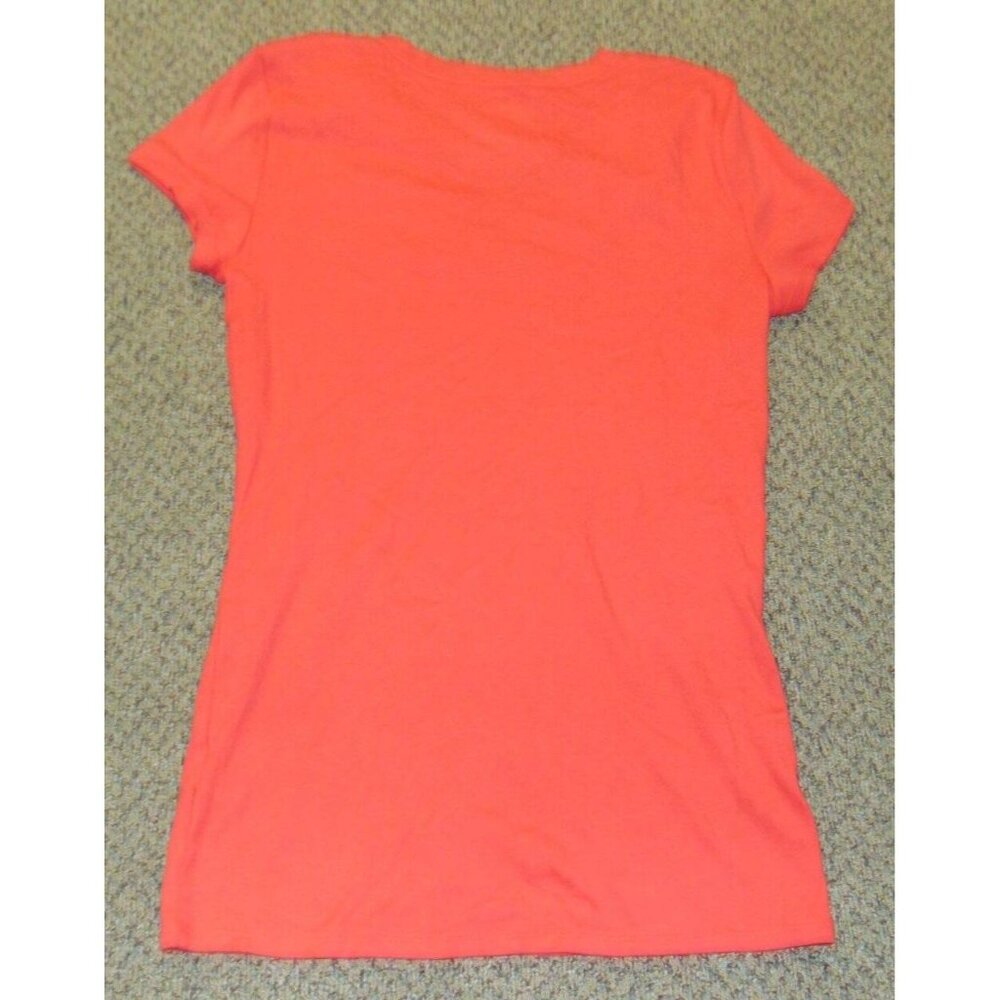 CRB Shirt Womens M Red Short Sleeve V-Neck Tee Top Canyon River Blues